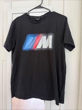 BMW Black Short Sleeve Tee Motorsport graphic t-shirt size large
